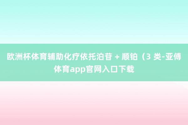 欧洲杯体育辅助化疗依托泊苷 + 顺铂（3 类-亚傅体育app官网入口下载