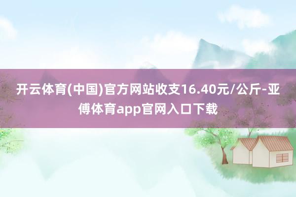 开云体育(中国)官方网站收支16.40元/公斤-亚傅体育app官网入口下载