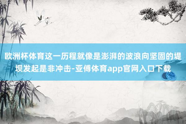 欧洲杯体育这一历程就像是澎湃的波浪向坚固的堤坝发起是非冲击-亚傅体育app官网入口下载