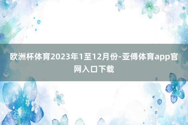 欧洲杯体育　　2023年1至12月份-亚傅体育app官网入口下载