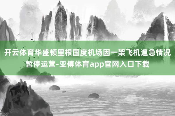 开云体育华盛顿里根国度机场因一架飞机遑急情况暂停运营-亚傅体育app官网入口下载