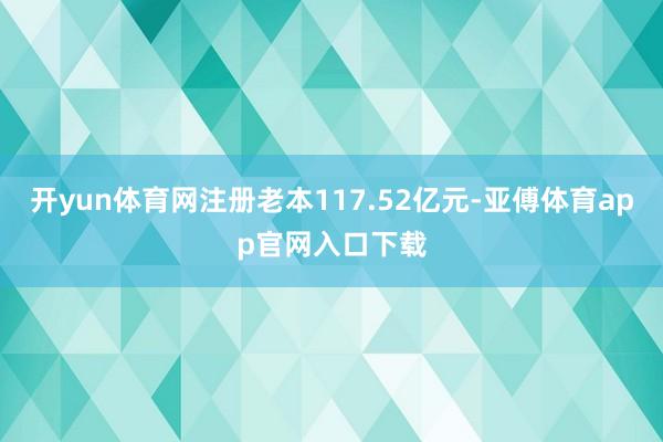 开yun体育网注册老本117.52亿元-亚傅体育app官网入口下载